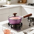 thumbnail image 6 of Titanium Saucepan with Lid 7.09in Non-Stick Soup Pot Pure Titanium Pan Fast Even Heating Dual-Pour Spouts All Cooktops, 6 of 7