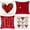 Red Black, variant on Valentines Day Pillow Covers 18x18 Set of 4 Love Heart Valentines Day Decor Throw Pillows Decorative Cushion Cases for Sofa Couch Valentine Decorations