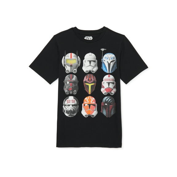 Star Wars Boys Clone Helmets, Crew Neck, Short Sleeve, Graphic T-Shirt, Sizes 4-18