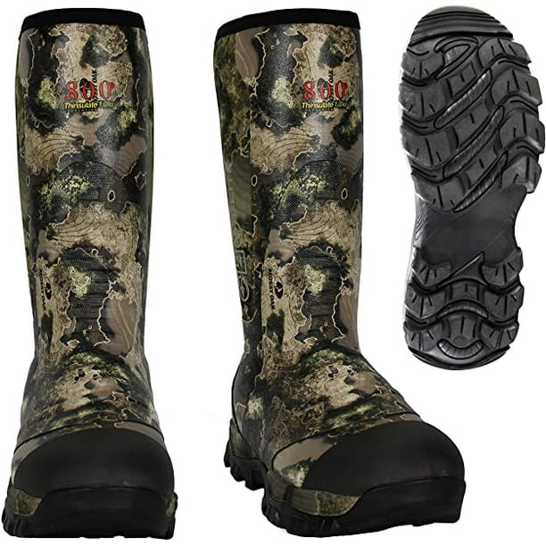 EHG Elite 800 Gram Insulated Camo Rubber Hunting Boot, Mossy Oak Contour 11 - Walmart.com