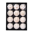 thumbnail image 2 of 12 Pack Vintage Christmas Ornaments, 8Cm Embossed Gold Shatterproof Baubles, Antique Style Hanging Tree Decor Balls for Xmas Holiday Display, White, 2 of 6
