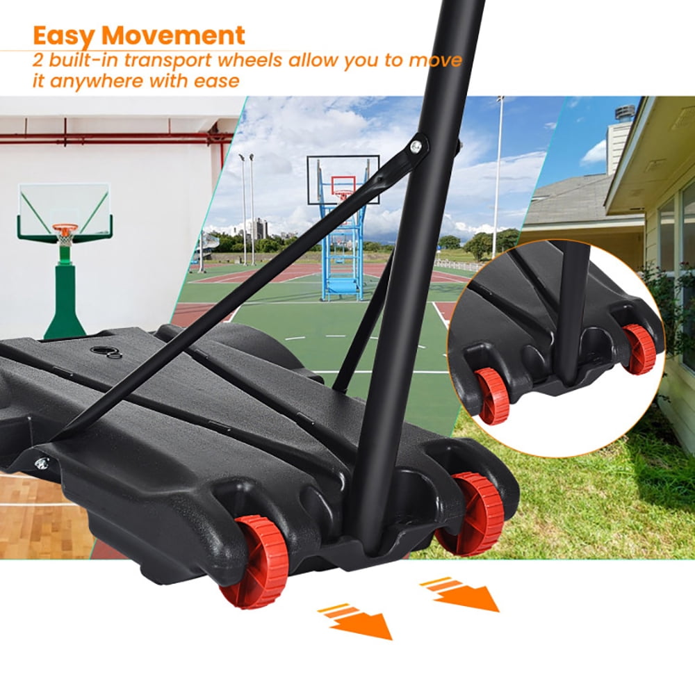 Resenkos Adjustable Basketball Hoop System Stand with Wheels