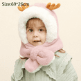 thumbnail image 2 of Gorro cálido de invierno forrado suave con lindos cuernos para niños niñas niños MFZFUKR CPB-YY410-3, 2 of 5