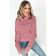 thumbnail image 3 of Women's Peach Blossom Pointelle Knit Raglan Sleeve Hooded Sweater - [ZhiHiMeRi] | (US 12-14)L, 3 of 11