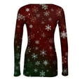 thumbnail image 7 of Christmas Graphic T-Shirt for Women Long Sleeve - Soft Slim Fit Crewneck Top, Cute Holiday Print Casual Tee, 7 of 7