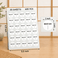 600 Count 1 Inch Round Expiration Date Food Stickers Container Labels ...