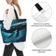 thumbnail image 3 of Balery Vintage Blue Pattern Whale Bolsa Tote Estilo Estético con Cremalleras, Bolsa de Hombro, Bolsa de Compras Grande y Plegable, 3 of 8