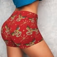 thumbnail image 4 of Fotbe Christmas With Cute Deer Seamless Shorts, Womens Workout Shorts High Waist Stretch Booty Short for Gym/Yoga/Running/Biking-Large, 4 of 9