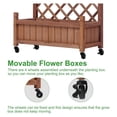 thumbnail image 4 of Raised Garden Bed with Trellies 2 Pack, Outdoor Wooden Planter Box & Plant Stand with Climbing Racks, 4 of 6