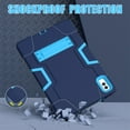 thumbnail image 5 of SaniMore Hybird Case for Lenovo Tab M10 5G 2023, Rugged Heavy Duty Protective Case Hidden Kickstand Dual Angle Stand Shockproof Anti-drop for Lenovo Tab M10 5G, Navy Blue, 5 of 9