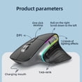 thumbnail image 5 of Ratón Inalámbrico Bluetooth 5.0 Mouse 2.4G Ratón Óptico Portátil Inalámbrico Ratones Ergonómicos para Computadora de Mano Derecha Negro, 5 of 5