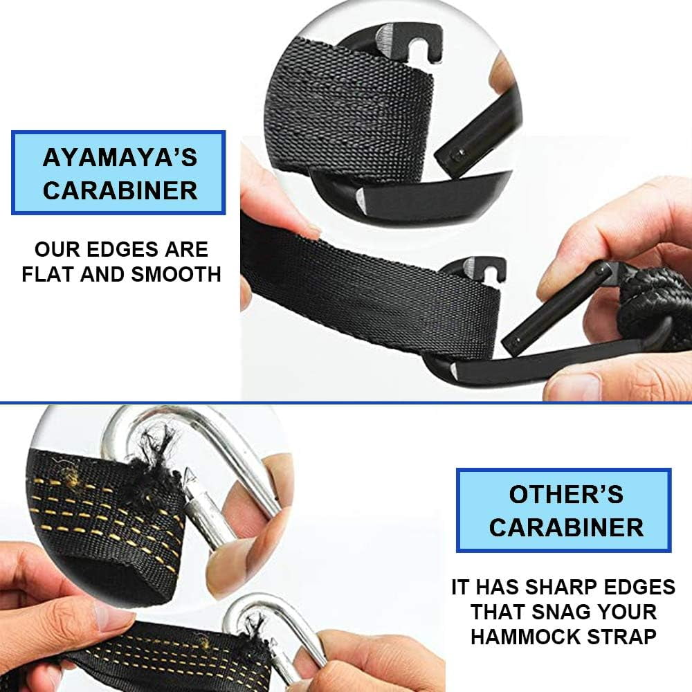 AyamayaKids Camping Hammocks, Small Camping Hammock for Boys Girls, Heavy Duty Durable Outdoor Hammocks Support 500Lbs