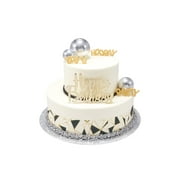 Disco-Metallic Two Tier Cake