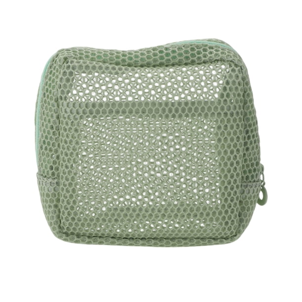 Unique Bargains 1 Pc Bolsa de Maquillaje de Cuadrícula Duradera Verde Matcha de Poliéster