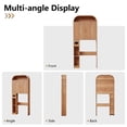 thumbnail image 5 of YOCWO Arched Over The Toilet Storage Cabinet with Carved Fluted Line, Storage Cabinet Over Toilet with 2 Doors and Open Shelf, Home Space Saver for Bathroom Laundry Room Living Room, Caramel, 5 of 9