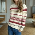 thumbnail image 6 of PFRNLF Sweaters for Women Casual Classic Long Sleeve Vintage Knit Chunky Pullover Sweater, 6 of 7