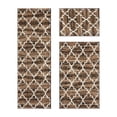 thumbnail image 4 of Better Trends 3-Piece Bathroom Rug Set 100% Cotton Soft & Water Absorbent, Non-Slip, Machine Washable Bath Mats – For Bathroom, Sink, Tub, Shower – Size 17x24, 24x40, 20x60 Savio Collection – Brown, 4 of 7