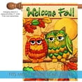 thumbnail image 3 of Toland Home Garden Fall Owls Welcome Fall Flag Double Sided 28x40 Inch, 3 of 5