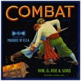 thumbnail image 3 of Anonymous 15x15 Black Modern Framed Museum Art Print Titled - Combat Brand Citrus Label (1930-1950), 3 of 5