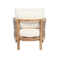 thumbnail image 6 of Christopher Knight Home Boho Outdoor Club Chair with Cushions, Handwoven Rope Armchair, Solid Wood, Teak+Beige, 6 of 7