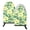 Yellow Green Bloom, variant on Fun Fish Mouth Oven Mitts 9.5x5.7in Cotton Pot Holders Heat Resistant Grill Gloves for Kitchen BBQ Decor Teal White-flower Pattern