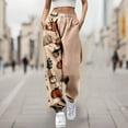 thumbnail image 2 of LUOGENLI Pantalon Décontracté pour Femme Pantalon Décontracté à Imprimé de Dessins Animés pour Dame Pantalon Décontracté pour WoWomen Pantalon Décontracté Coupe Ample pour Femme Kaki TG, 2 of 4