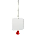 thumbnail image 2 of Bird Cage Mirror Hanging Bell Anti Broken for Bell Interactive Toy Canaries Cockatiel 8.8x8.8cm, 2 of 9