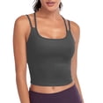 thumbnail image 1 of Camisola 2 en 1 para mujer Sujetador deportivo Almohadilla extraíble Tirantes cruzados Chaleco, 1 of 7
