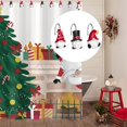 thumbnail image 4 of Sunlit Christmas Shower Curtain Hooks, Gnome Shower Curtain Rings, Hand Painted Resin Christmas Decor, Winter Bathroom Decoration, Black Red, Set of 12, 4 of 5