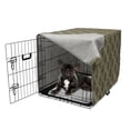 thumbnail image 5 of Oriental Dog Crate Cover, Layout of Traditional Motifs in Shades, Easy to Use Pet Kennel Cover Small Dogs Puppies Kittens, 7 Sizes, Green Dark Tan, by Ambesonne, 5 of 6