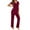 Maroon, variant on Women's Maternity Nursing Pajamas Short Sleeve Nursing Pjs Sleepwear Set