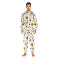 thumbnail image 3 of FORMRS Onesies Pajama for Adults Unisex Hoodie Winter Jumpsuit One Piece Sleepwear, Sizes S-2XL, Sunflower Pattern, 3 of 7