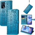 thumbnail image 1 of Funda Cartera FOXDOCK para OPPO A16 , Flip PU con Relieve de Gatos y Perros, Tarjetero y Soporte, 1 of 6