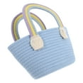 thumbnail image 1 of unbranded Tote De Tejida A Mano Con Asas Arcoíris Y Estilo Bohemio Casual, 1 of 6