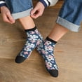 thumbnail image 3 of Pofeuu Flowers Print 30cm Socks, Adult Running Hiking Socks for Youth and Adult, 3 of 7