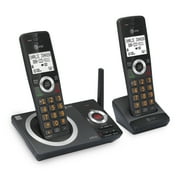 AT&T 2-Handset Expandable Cordless Phone with Unsurpassed Range, Smart Call Blocker and Answering System, CL82219 (Black)