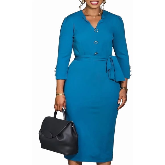Women's Autumn Casual Cocktail Party Dress Sexy Pencil Dress Office Work Dress