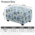 thumbnail image 7 of Xixirimido Butterfly Mandala Hydrangea Floral Pattern Stretch Ottoman Cover Rectangle Footstool Slipcover Folding Storage Stool Protector Nonslip Footrest Ottoman Cover with Elastic Bottom, Small, 7 of 7