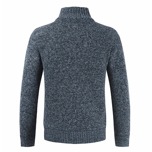 Chaqueta de punto de manga larga con cuello alto y cremallera para hombre Fridja BV0+3551