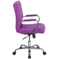 thumbnail image 3 of Mid-Back Black Vinyl Executive Swivel Chair with Chrome Base and Arms, 3 of 9