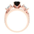 thumbnail image 4 of Clara Pucci 14K Rose Gold 1.925 Natural Onyx Engraveable Engagement Ring + Wedding Band Set, 4 of 7