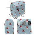 thumbnail image 5 of Cartoon Lounger Chair Bag, Helicopters Pattern Hand Drawn Aviation Themed Doodles in Sky, High Capacity Storage with Handle Container, Lounger Size, Pale Blue Yellow Ruby, by Ambesonne, 5 of 5