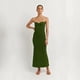 thumbnail image 1 of VISgogo Vestido Delgado para Mujer Color Sólido Cruzado Hombro Diseño Punto Versátil Elegante Vestido de Cóctel VISgogo moda, 1 of 2