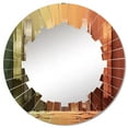 thumbnail image 2 of Designart "The Pillars Islam wall decor I" Islamic Round Wall Mirror - Spiritual Oval Printed Decorative Oversized Mirror - Multiple Color Options, 2 of 4