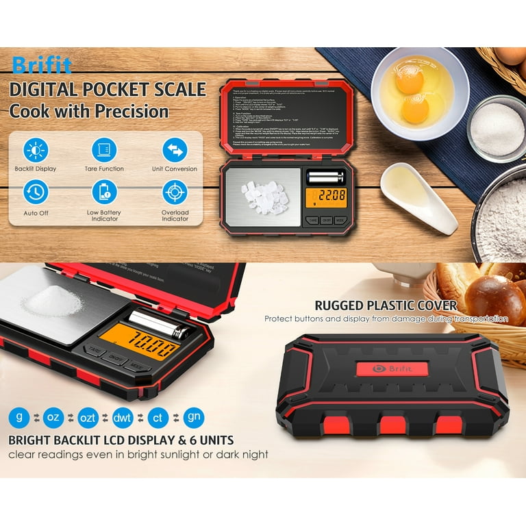 Brifit Digital Mini Scale, 200g with Calibration Weight photo 2