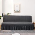 thumbnail image 1 of nipocaio Sofa cover without armrests stretch sofa cover dark grey, 1 of 5
