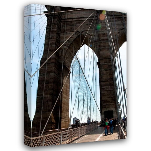 Erin Berzel 13x18 Gallery Wrapped Canvas Wall Art Titled - Brooklyn Bridge II
