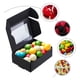 thumbnail image 4 of Mini Caja de Papel Kraft de 50 Piezas con Ventana Caja de Embalaje de Regalo Caja de Golosinas para JabóN Casero Dulces de PanaderíA Dulces (Negro), 4 of 5