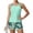 Fluorescent Green, variant on Tropical Hawaiian Tankini Swimsuits for Women Tummy Control Bathing Suit Athletic Blouson Tank Top with Short Bottoms