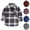 Blue, variant on Boys Plaid Shirt Long Sleeve Kids Button Down Shirt Toddler Coat Oxford Jacket with Chest Pocket 18-24M